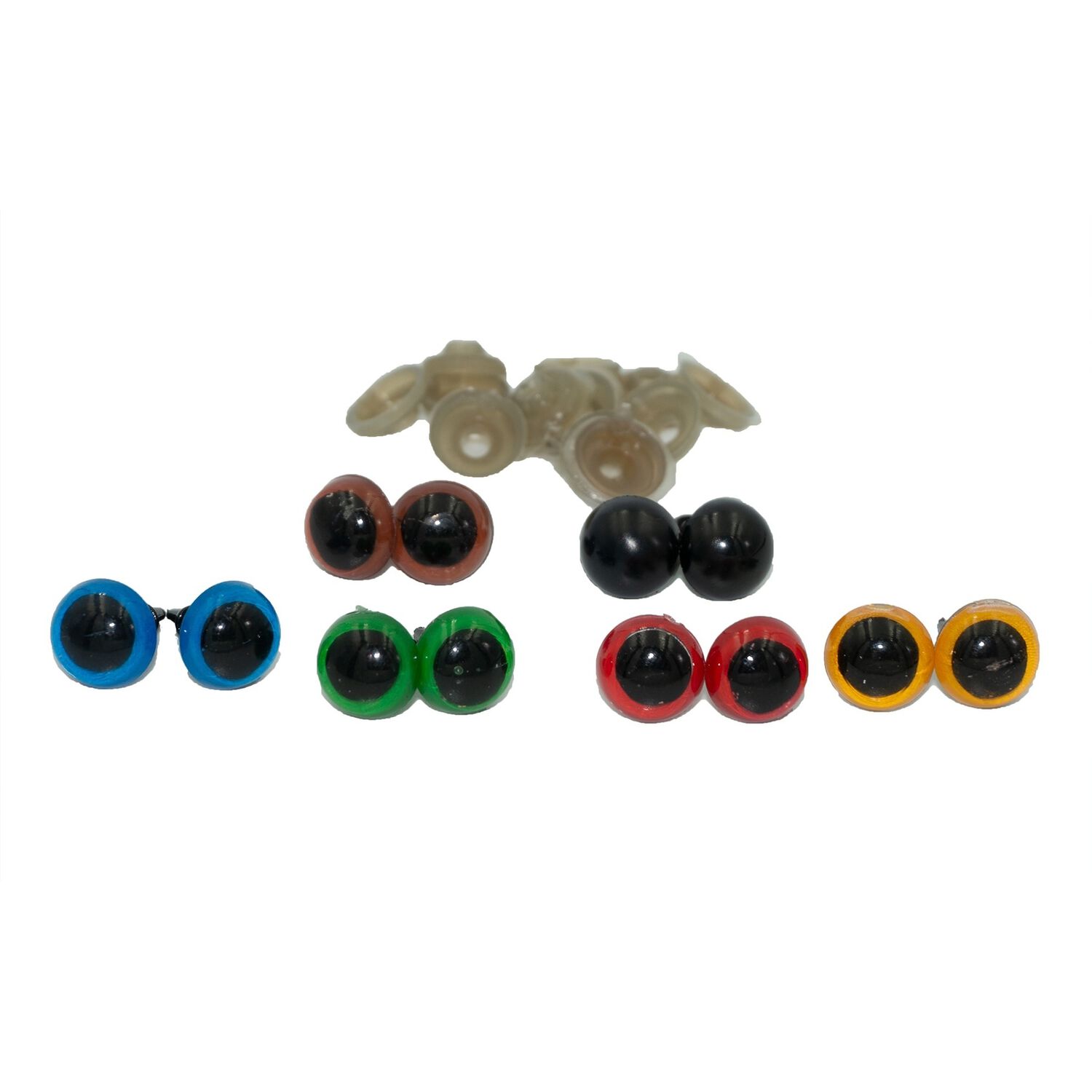 12 Ojos De Seguridad 10mm 6 Colores Amigurumis (6 Pares) image number 0.0